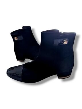 BRUNATE Italian Leather Suede Cap Toe Boots 39.5